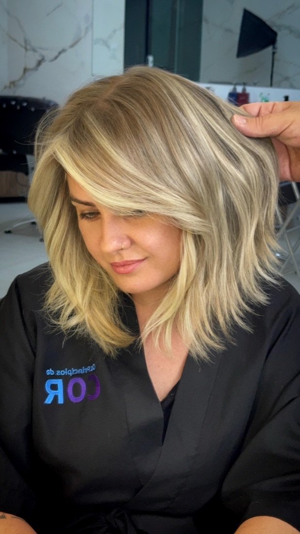 Resultado de mechas com a Touca Flash